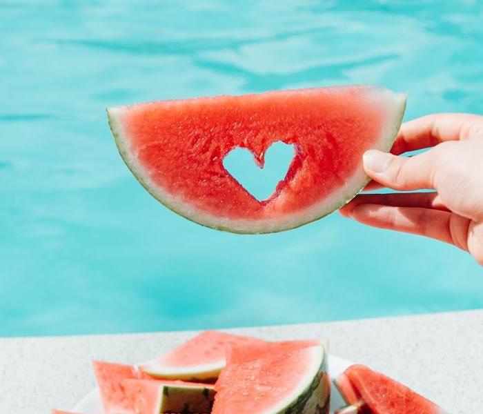 watermelon with heart cut