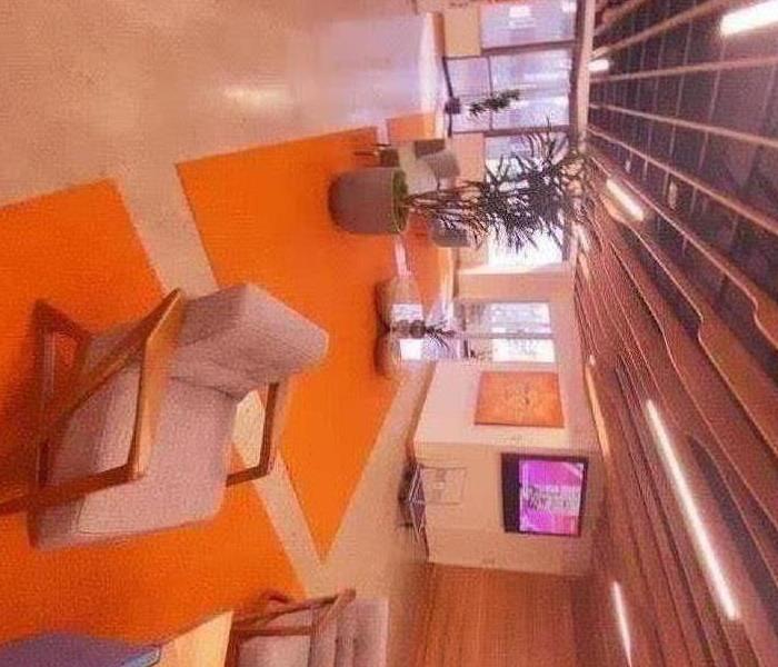 cafe with orange furniture in Bellevue